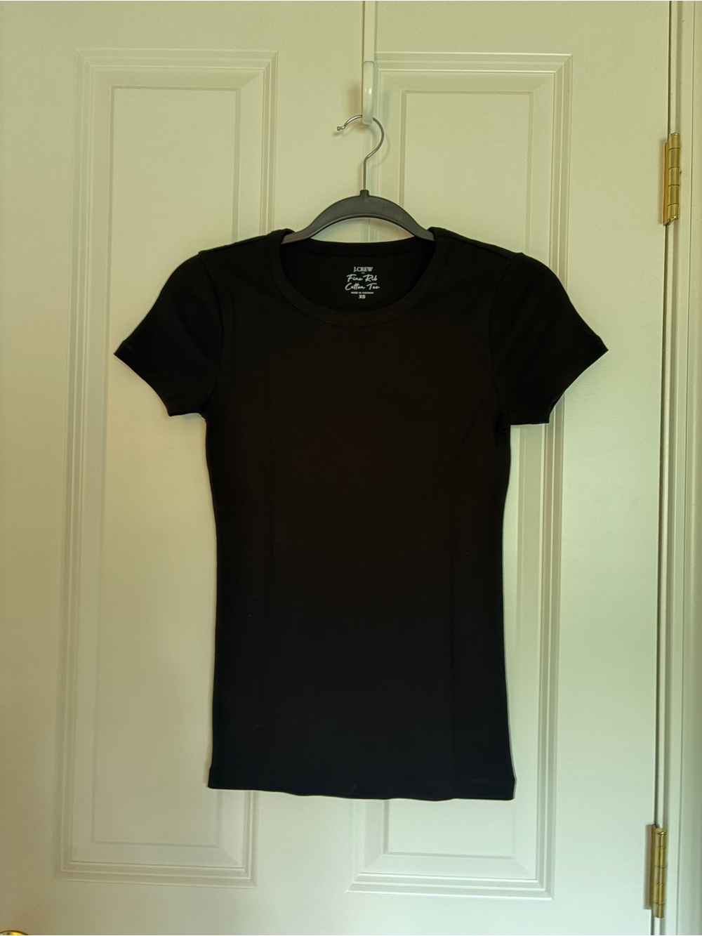 J. Crew Black Fitted Crewneck Short Sleeve Tee